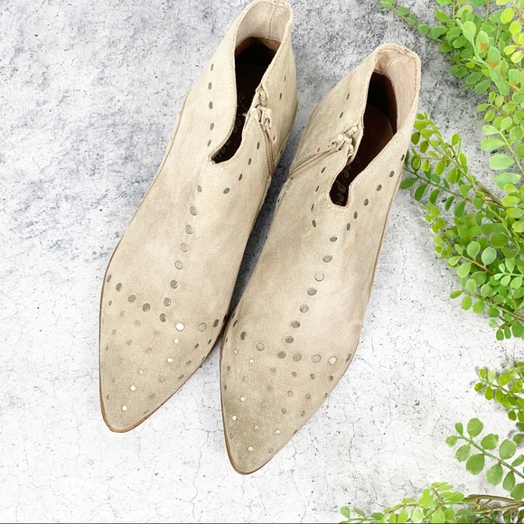 Free People Aquarian Tan Ankle Boot Taupe - Picture 4 of 9